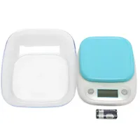 Кухонные электронные весы Domotec MS-125 Синие до 7 кг кулинарные весы с чашей и подсветкой для взвешивания на батарейках Домотек MX-403