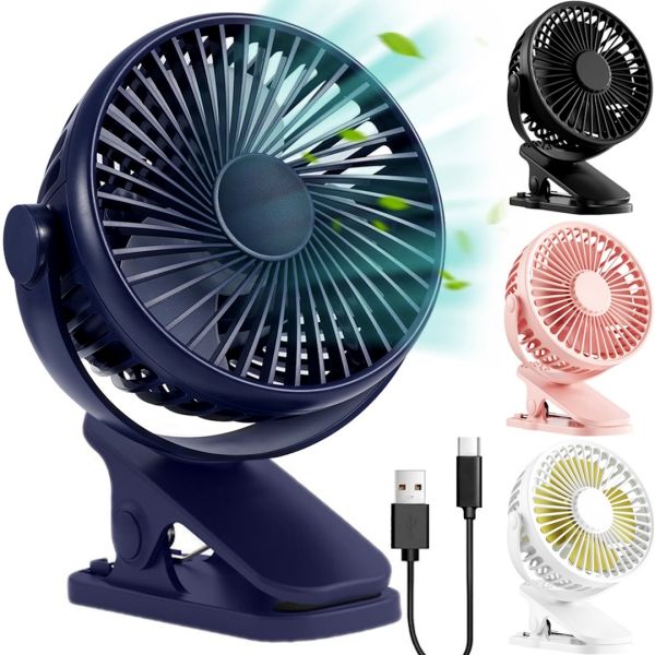 Настільний вентилятор на прищіпці Small Fan WX - 6507 портативний міні-вентилятор, охолоджувач повітря на акумуляторі з затискачем 3 режими роботи USB
