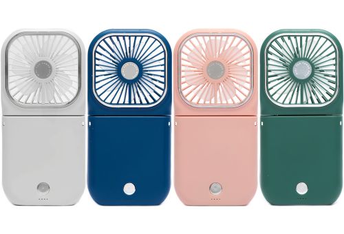 Портативний міні вентилятор Mini Fan F30 3 в 1 Powerbank кишеньковий ручний міні-вентилятор з ремінцем на шию, держателем і зарядкою для телефону USB