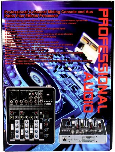 Професійний мікшерний пульт Yamaha Mixer BT4000 2ch BT 4-канальний Активний Аудіомікшер з вбудованим підсилювачем і Bluetooth MX-4000bt Чорний