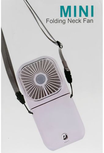 Портативний міні вентилятор Mini Fan F30 3 в 1 Powerbank кишеньковий ручний міні-вентилятор з ремінцем на шию, держателем і зарядкою для телефону USB