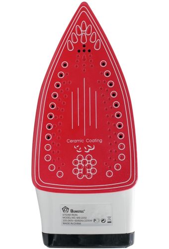 Електрична Парова праска Domotec MS-2202 з резервуаром для води 2200W тефлонова підошва з парою і режимом сухого прасування для одягу MS2202 Червоний