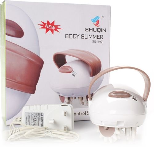Антицеллюлитный массажер для тела Shuqin Body Slimmer SQ-100 Белый, лимфодренажный ручной роликовый вибромассажер против целлюлита для ягодиц ног рук