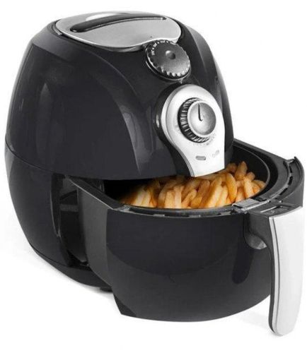 Аерофритюрниця мультипіч Domotec Airfryer Ms-3220 4.5 л з функцією аерогрилю для приготування їжі без масла 1300W, безмаслянная фритюрниця Чорна