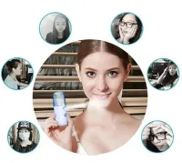 Ультразвуковий акумуляторний зволожувач повітря для шкіри обличчя Nano Mist Soraver з підсвічуванням, Нано-розпилювач з резервуаром для води 30 мл