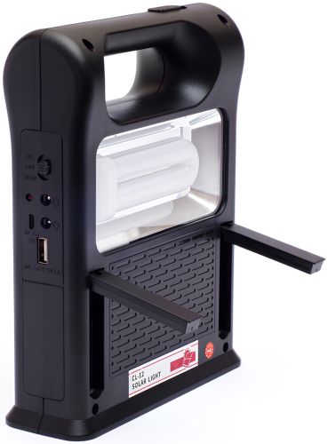 Портативна сонячна станція CcLamp CL - 12 30W акумуляторний світлодіодний LED ліхтар повербанк з 2 лампочками на сонячній батареї Power Bank