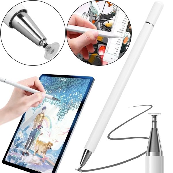 Універсальний Активний стилус ручка Stylus Pen JB01 JB02 для письма та малювання Android iPad IOS для сенсорних екранів телефону і планшета Білий
