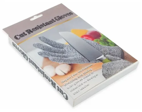 Защитные перчатки, устойчивые к порезам Cut Resistant Gloves, Сверхпрочные перчатки с защитой от порезов и проколов, Перчатки для защиты рук Серые