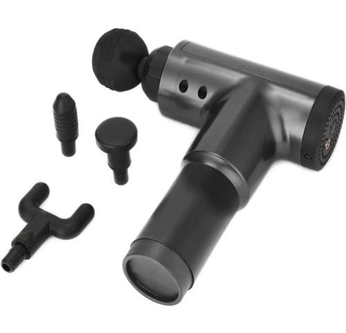 М'язовий масажер пістолет Fascial Gun FH-320 Black для тіла, портативний ручний ударний масажер-пістолет KH-320 YX-908 Чорний 