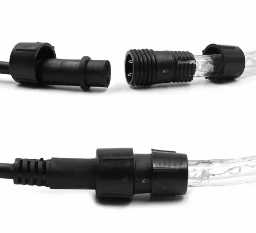 Светодиодная гибкая гирлянда Дюралайт Rope Lights G-38 10 м уличная и внутренняя цветная LED гирлянда с RGB контролером от сети Multicolor 3528