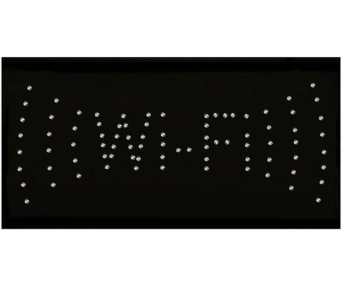 Светодиодная рекламная LED вывеска Wi-Fi Вай фай 48x25 см торговая табличка для внутренней рекламы, световое табло WIFI для кафе и бара от сети