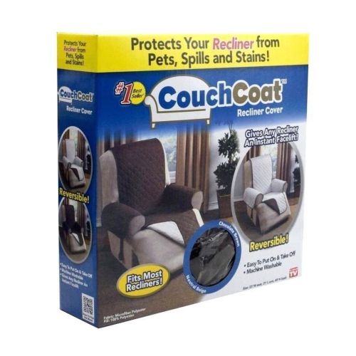 Двухсторонняя накидка чехол на кресло Couch Coat из микрофибры, Защитное двухстороннее водонепроницаемое стеганое покрывало для кресла
