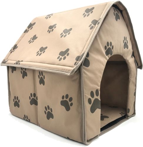 Мягкий домик для собак и кошек Portable Dog House портативная складная будка для домашних животных, раскладное спальное место на флисе для питомцев
