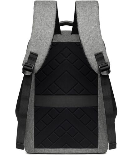 Міський молодіжний Оксфордський рюкзак Bag BG - 40 Сірий для ноутбука 15,6 " дюйма універсальний Чоловічий з USB і портом для навушників 42Х28 см BG40