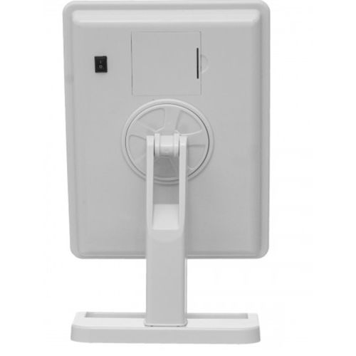 Настільне Косметичне дзеркало Cosmetie mirror 360 Rotation Angel з LED підсвічуванням для макіяжу, компактне прямокутне сенсорне дзеркало біле