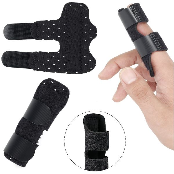 Бандаж на палець руки Finger Splint, Дитячий ортез шина на мізинець, Фіксатор пальця руки Чорний
