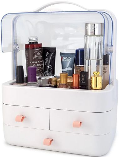 Органайзер для хранения косметики Cosmetic Storage Box 3 LD-304  настольная косметическая полочка с выдвижными ящиками и ручкой для украшений LD288