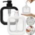 Дозатор для рідкого мила Soap Dispenser LY-627 300 мл прозорий механічний диспенсер, Пластикова мильниця для миючого засобу на кухню і ванну
