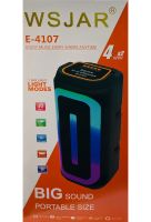 Портативна Bluetooth колонка WSJAR E-4107 20W бездротовий блютуз динамік, акумуляторна акустична система C RGB LED підсвічуванням USB MS-3627BT
