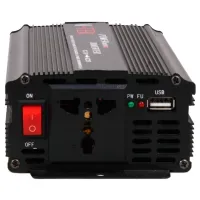 Автомобільний інвертор V-TEK PowerMaxx SSK-5000W 12V - 220V від прикурювача і акумулятора, Авто перетворювач напруги струму 12В 5000Вт, Чорний