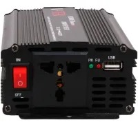 Автомобильный инвертор V-TEK PowerMaxx SSK-2000W 12V-220V от прикуривателя и аккумулятора, Авто преобразователь напряжения тока 12В 2000Вт, Черный