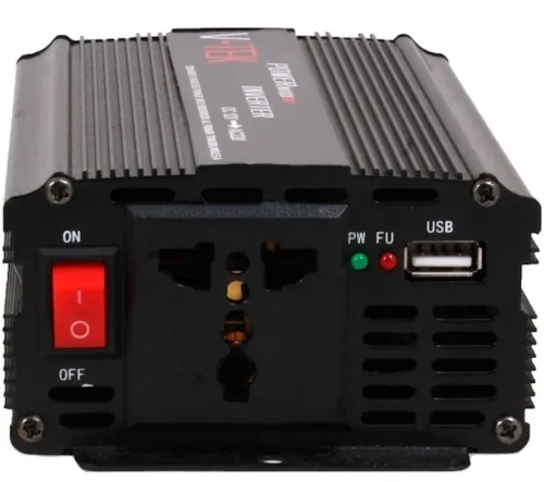 Автомобильный инвертор V-TEK PowerMaxx SSK-2000W 12V-220V от прикуривателя и аккумулятора, Авто преобразователь напряжения тока 12В 2000Вт, Черный