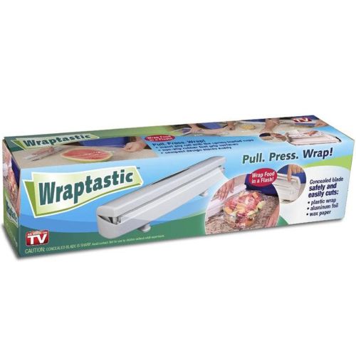 Кухонный диспенсер Wraptastic для хранения и разрезания пищевой пленки, фольги и бумаги, держатель для упаковки продуктов, еды