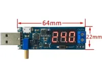 Універсальний понижуючий підвищуючий перетворювач USB WX - 6423 DC-DC 3.5-12V 1.2-24V Модуль перетворення напруги 3.5-12В 1.2 - 24В з вольтметром