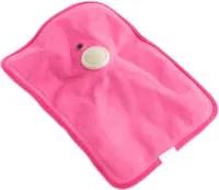 Электрическая водяная грелка Hot Water Bag HD-03 для согревания рук 500W Плюшевая мягкая муфта электрогрелка с подогревом 34х24 см от сети Розовая
