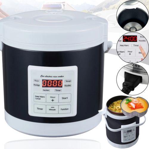 Автомобільна мультиварка пароварка Vehicle Rice Cooker AR-1601 1.2 літра 12V 24V від прикурювача, мультиповар з підігрівом 12В 24В для машини