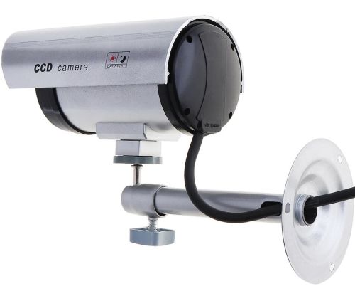 Уличный муляж камеры DUMMY IR CAMERA RR201 с мигающим светодиодом, Наружная камера обманка на батарейках, Видеокамера-обманка с ИК-подсветкой