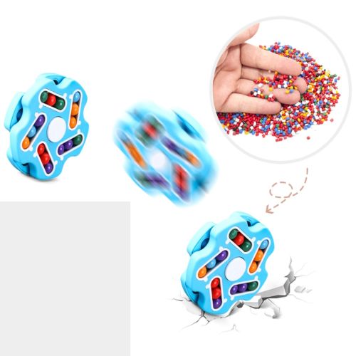 Дитячий розвиваючий спиннер Fidget Spinner Magic Cube рожевий, блакитний, обертається чарівна іграшка головоломка для дітей від 3 років, антистрес