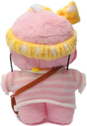 М'яка іграшка Huada Toys качечка в окулярах lalafanfan 35 см, плюшева качка в одязі Cafe mimi duck Лалафанфан рожева