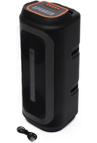 Портативна Bluetooth колонка WSJAR E-4107 20W бездротовий блютуз динамік, акумуляторна акустична система C RGB LED підсвічуванням USB MS-3627BT