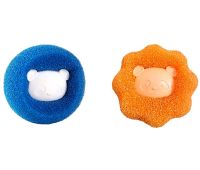 Набор многоразовых шариков для стирки Magic Laundry Ball Kit комплект мячиков 2 штуки, фильтр губка для очищения тканей и удаления волос и шерсти