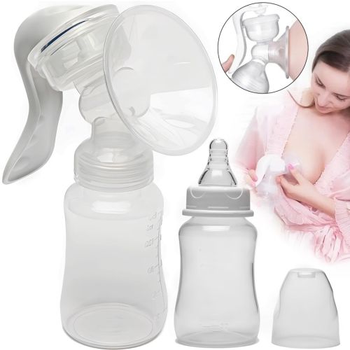 Ручной молокоотсос Manual Massage Breast Pump RH-188 с массажной насадкой, бутылочкой и соской для кормления и хранения грудного молока 150 мл