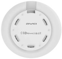 Бездротове зарядний пристрій Awei W7 10w з підсвічуванням 7 кольорів White, універсальна бездротова зарядка 10 Вт Авей Білий