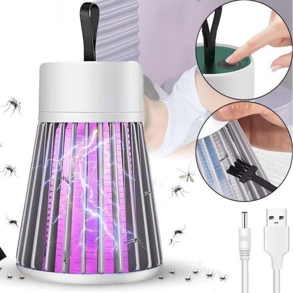 Антимоскітна акумуляторна лампа знищувач комарів і мух Mosquito killing lamp BG-002, акумуляторна Пастка від комах з підсвічуванням в похід