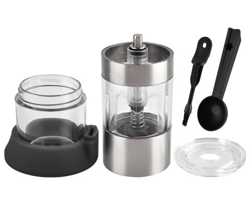 Ручна кавомолка Coffee Grinder HD-A75 механічний подрібнювач кавових зерен з регулюванням помелу, млин зі сталевими жорнами LY-958