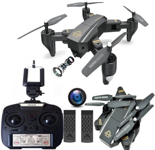Квадрокоптер складной профессиональный D5HW DRONE s9 Phantom Pro с WIFI камерой, Дрон с подсветкой на аккумуляторе Коптер на радиоуправлении 4 DRC V4