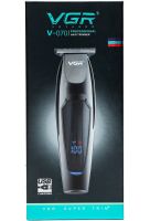 Бездротова акумуляторна машинка VGR V-070 для стрижки волосся, чоловічий окантовочний USB тример для бороди і вусів зі змінними насадками V070
