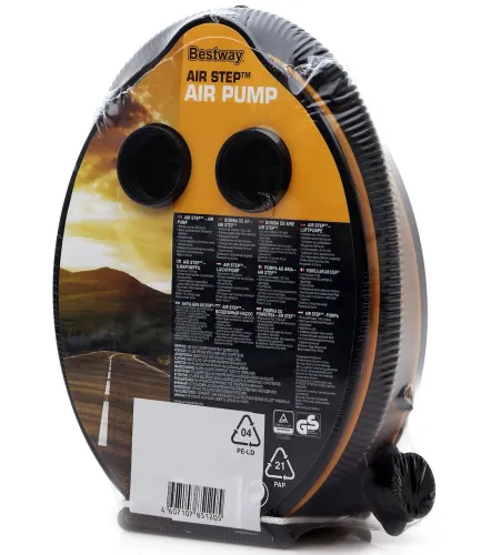 Ножной насос для надувных изделий Bestway 62023 1.4 л воздушный насос-лягушка для накачивания и сдувания матрасов и бассейнов с 3 насадками KAR89