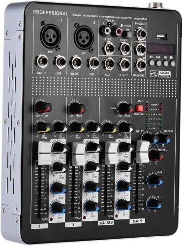 Професійний мікшерний пульт Yamaha Mixer BT4000 2ch BT 4-канальний Активний Аудіомікшер з вбудованим підсилювачем і Bluetooth MX-4000bt Чорний