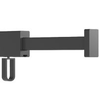 Настінна складна сушарка Wall Clothes Drying Rack на 2 секції 56 см для сушіння одягу до 30 кг, Вішалка з петлями для білизни з алюмінієвого сплаву