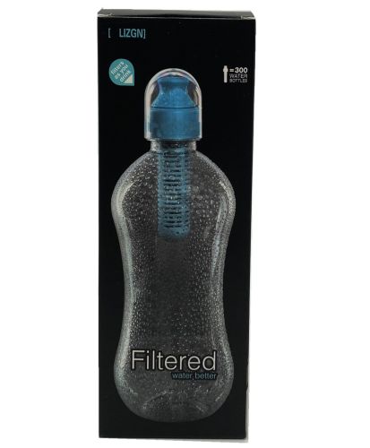 Спортивна герметична пляшка з фільтром для питної води Water Filter Bottle, об'ємом 550 мл для занять спортом, М'яка пляшка для очищення води