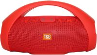 Велика бездротова музична колонка T & G Booms Box Big червона з ручкою портативна акустика bluetooth в стилі Boombox USB AUX для Android IOS