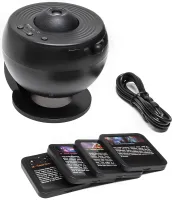 Проектор зоряного неба Galaxy Projector 360° Akenori PG-2000 світлодіодний нічник із таймером, домашній планетарій 13 космічних картриджів Чорний