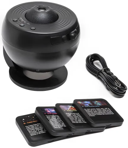 Проектор зоряного неба Galaxy Projector 360° Akenori PG-2000 світлодіодний нічник із таймером, домашній планетарій 13 космічних картриджів Чорний