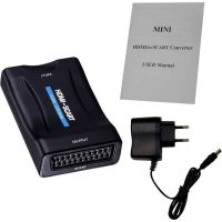Конвертер відео Scaler Converter H70 HDMI на SCART адаптер перехідник для перетворення цифрового сигналу в Аналоговий, відеоконвертер 1080P DC 5В