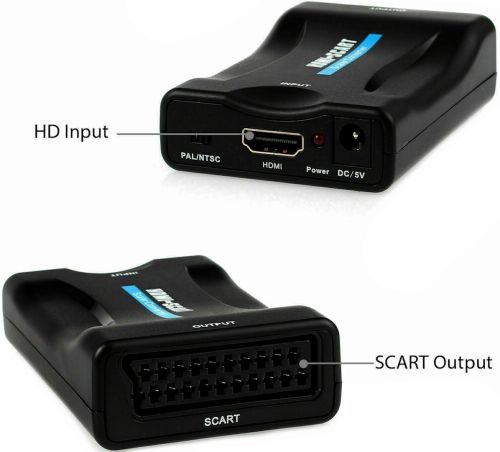Конвертер відео Scaler Converter H70 HDMI на SCART адаптер перехідник для перетворення цифрового сигналу в Аналоговий, відеоконвертер 1080P DC 5В